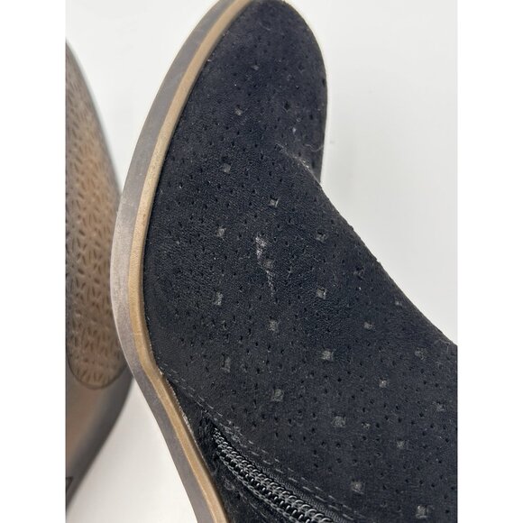 Sonoma Vitalize OrthoLite Faux Suede Zip Ankle Booties Black Buckle Sz 9.5M - Picture 8 of 14